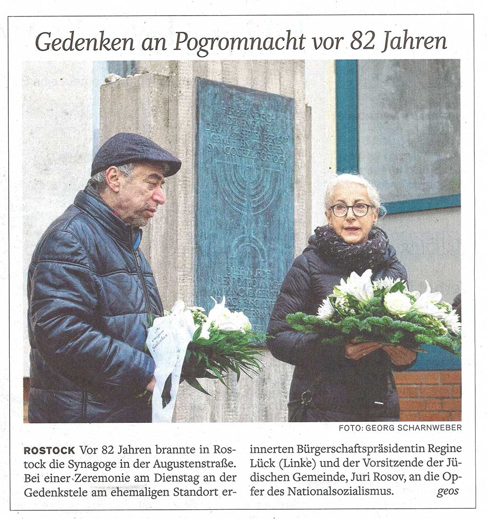 NNN,11.11.2020, S. 9, Gedenken an Pogromnacht vor 82 Jahren, Georg Scharnweber