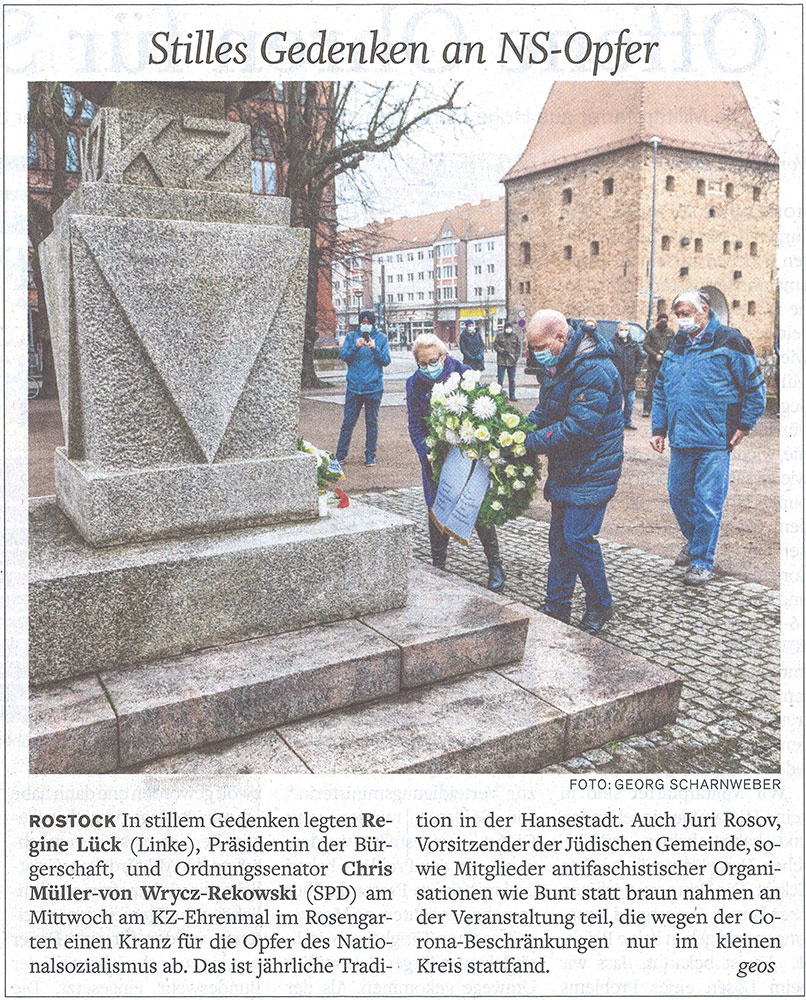 NNN, 28.01.2021, S.9,  Stilles Gedenken an NS-Opfer, Georg Scharnweber