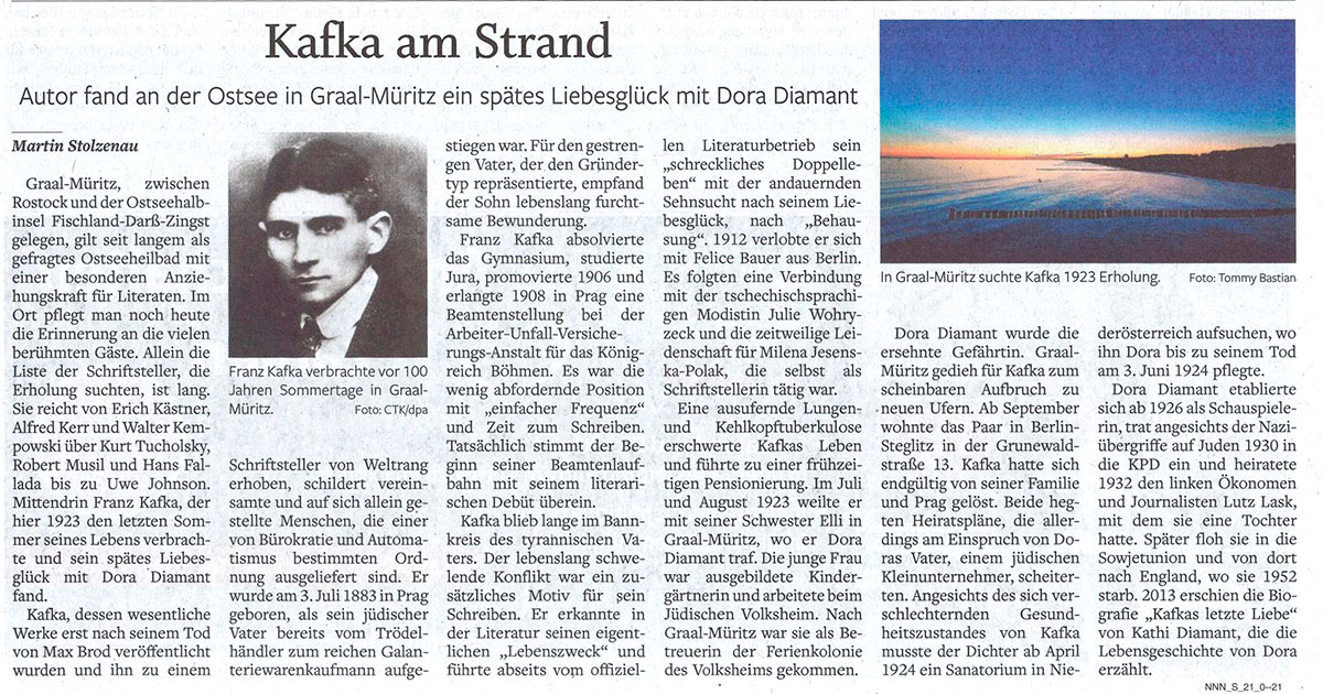 NNN, 04.08.23, S.21, Kafka am Strand, Autor: Martin Stolzenau